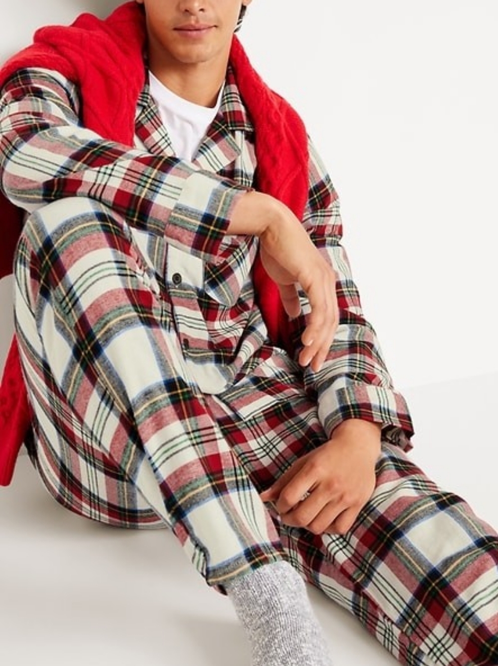 Old Navy Men's Flannel Pajama Set, L